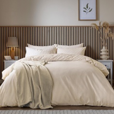 Helena Springfield Calico & Chalk Twill Stripe Cover Set - Linen Helena Springfield Calico & Chalk Twill Stripe Cover Set - Linen