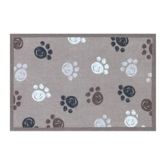 Likewise Matting Knightsbridge Paw Prints Door Mat 70x50cm - Brown