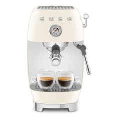 Smeg ECF03CRUK Manual Espresso Coffee Machine with Cold Brew - Cream
