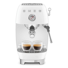 Smeg ECF03WHUK Manual Espresso Coffee Machine with Cold Brew - White