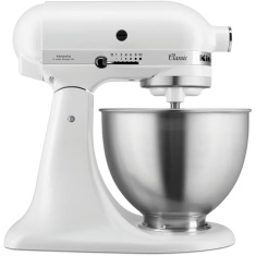 KitchenAid 5K45SSBFW Mixer Tilt-Head Classic Stand Mixer 4.3L - Matte White