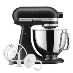 KitchenAid 5KSM125BBM Artisan 4.8L Tilt-Head Stand Mixer - Matte Black