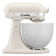 KitchenAid 5KSM156CXBPL Artisan 4.7L Tilt-Head Stand Mixer - Monochrome White