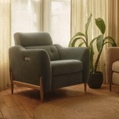 Ercol Bronte Power Recliner Chair in Fabric