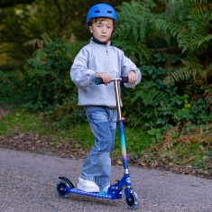 MoVe Electro Lite Folding Inline Scooter - Blue/Purple