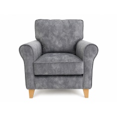 Alstons Paulina Chair in Armour Jewel Velvet Plain Fabric With Light Feet & Scatter Cushion