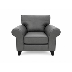 The Lounge Co Penelope Chair in Dallas Charcoal Leather