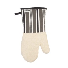 Captivate Luxe Oven Mitt - Grey Stripe