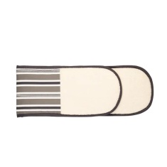 Captivate Luxe Double Oven Glove - Grey Stripe
