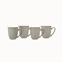 Denby Elements Set of 4 Mugs - Light Grey