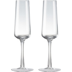 Denby Contemporary Clear Champagne Flute Set of 2