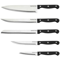 Kitchencraft Knife Block 5 Piece Set Black