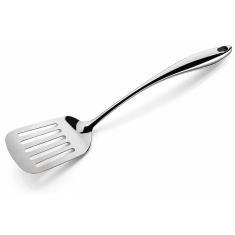Sabatier Mirror Polished Stainless Steel Slotted Turner