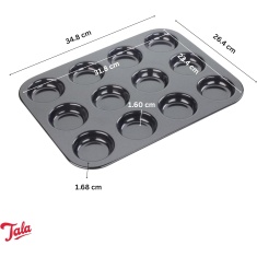 Tala Performance 12 Cup Shallow Bun Tin