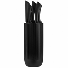 Viners 5 Piece Ripple Knife Block - Black Viners 5 Piece Ripple Knife Block - Black