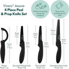 Viners Assure 4 Piece Peel & Prep Set