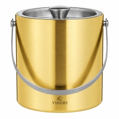 Viners Double Walled Ice Bucket - Gold
