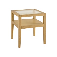 Illinois Lamp Table With Glazed Top - Oak