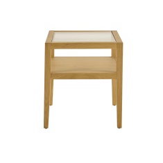 Illinois Lamp Table With Glazed Top - Oak