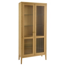 Illinois Display Cabinet With Glass Doors - Oak