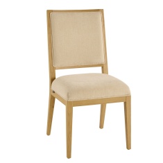 Illinois High Back Upholstered Dining Chair - Oak