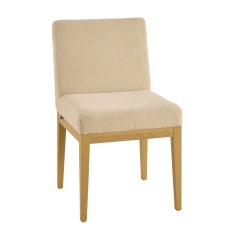 Illinois Low Back Upholstered Dining Chair - Oak