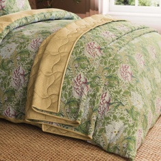 Morris & Co Windrush Quilted Throw 265x260cm - Gold