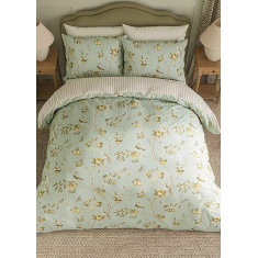 Sanderson Fruit Aviary Duvet Set - Sage/Ochre
