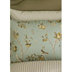 Sanderson Fruit Aviary Duvet Set - Sage/Ochre
