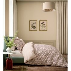 V&A Ribbon Lattice Duvet Set - Mulberry