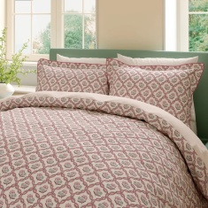 V&A Ribbon Lattice Duvet Set - Mulberry