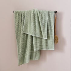 Helena Springfield Soft Rib Cotton Towel - Aloe Green