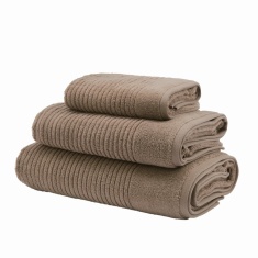 Helena Springfield Soft Rib Cotton Towel - Mocha