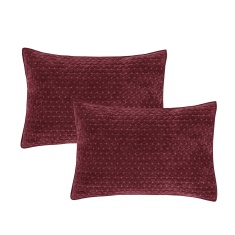Bianca Attica Velvet Pillowsham Pair - Burgundy