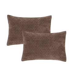Bianca Attica Velvet Pillowsham Pair - Chocolate