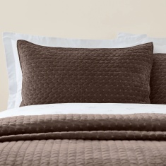 Bianca Attica Velvet Pillowsham Pair - Chocolate