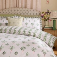 Cath Kidston Cath Crest Floral Duvet Set - Green