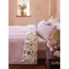 Cath Kidston Climbing Rose Stripe Duvet Set - Pink