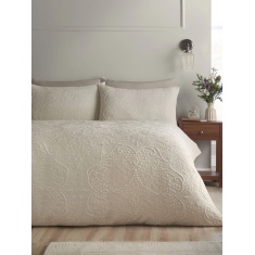 Catherine Lansfield Amelia Jacquard Duvet Set - Cream