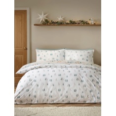 Catherine Lansfield Christmas Deer Brushed Duvet Set - Natural