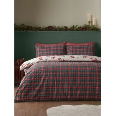 Catherine Lansfield Christmas Highland Cow Duvet Set - Natural