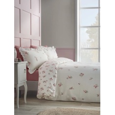 Catherine Lansfield Ditsy Floral Brushed Duvet Set - Pink