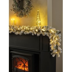 Everlands Pre-lit Imperial Snowy Garland 270cm