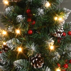 Festive Potted Pre-lit Warm White LED Mini Christmas Tree 60cm