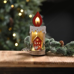 Festive Light-Up Wooden Gonk Scene Candle Festive Light-Up Wooden Gonk Scene Candle