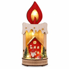 Festive Light-Up Wooden Gonk Scene Candle Festive Light-Up Wooden Gonk Scene Candle