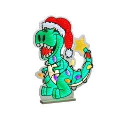 Festive T-Rex Infinity Light 20cm