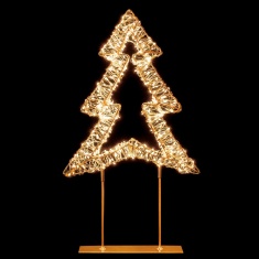 Premier Twinkling Lit Table Top Tree 45cm - Rose Gold