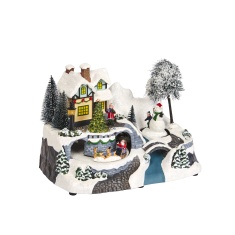 Three Kings Santa's Village Snow Scene