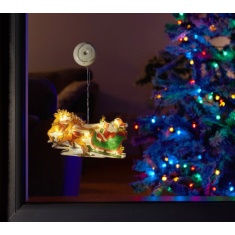 Three Kings LED Vintage Window Sticker Sleigh